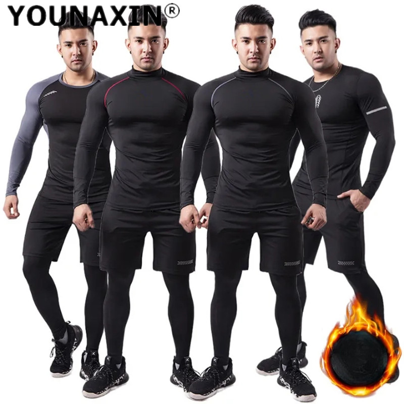 3 قطع الرجال أفخم الدافئة الري - مراجعة T Shirt Tight Fit وسعره